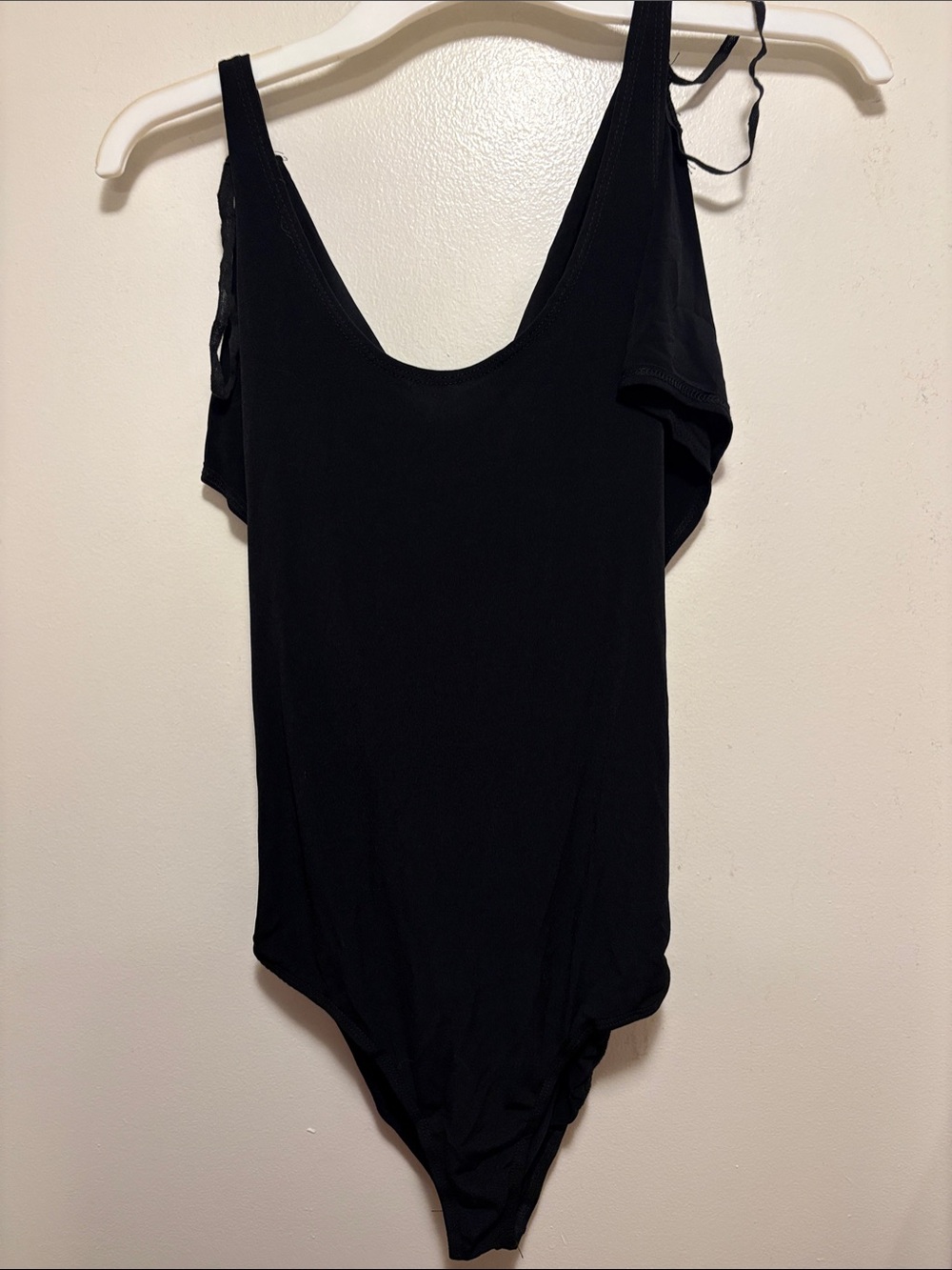 Lady GaGa style hooded leotard/bodysuit-black, size L